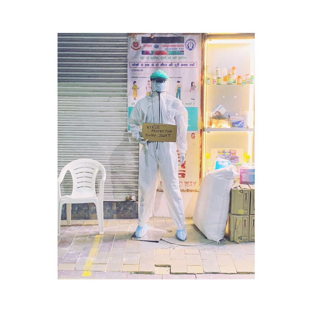 ParomaMukherjee's tweet photo. Superhero suit, 2020. #LifeInTheTimeOfCorona #COVID2019india #coronavirusinindia #Lockdown #Delhi #health #photography #mannequin #news #protectivesuit #bodysuit 
Note: Copyrighted image. https://t.co/VCcuNbmzm1