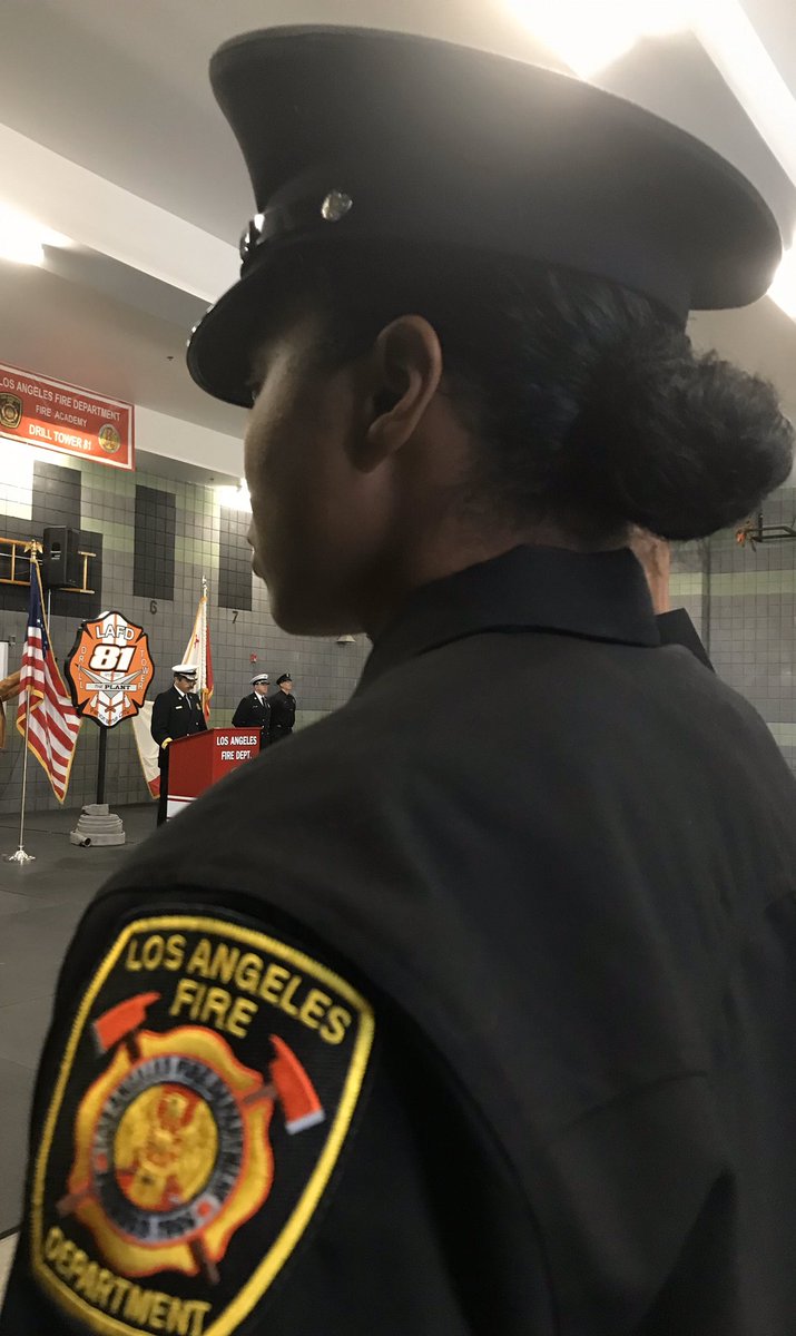 LAFDChief's tweet photo. Unprecedented times call for unprecedented measures. Today we graduated 49 new @LAFD probationary firefighters from our Recruit Academy a few weeks early so they can join the front line fight against COVID-19. 

Here’s a video of today’s unusual ceremony: https://t.co/QyVlOluruL https://t.co/UL5kWCREo5