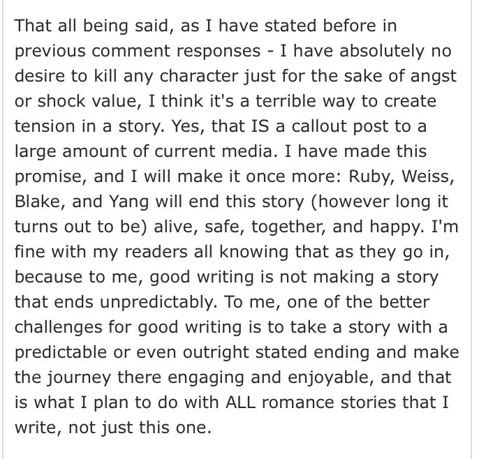 I responded to one of my commenters on today's chapter of The Werewolf of Beacon and I wanted to clip this section where I explain my feelings about major character deaths and shock-value plot twists in media.More info below!