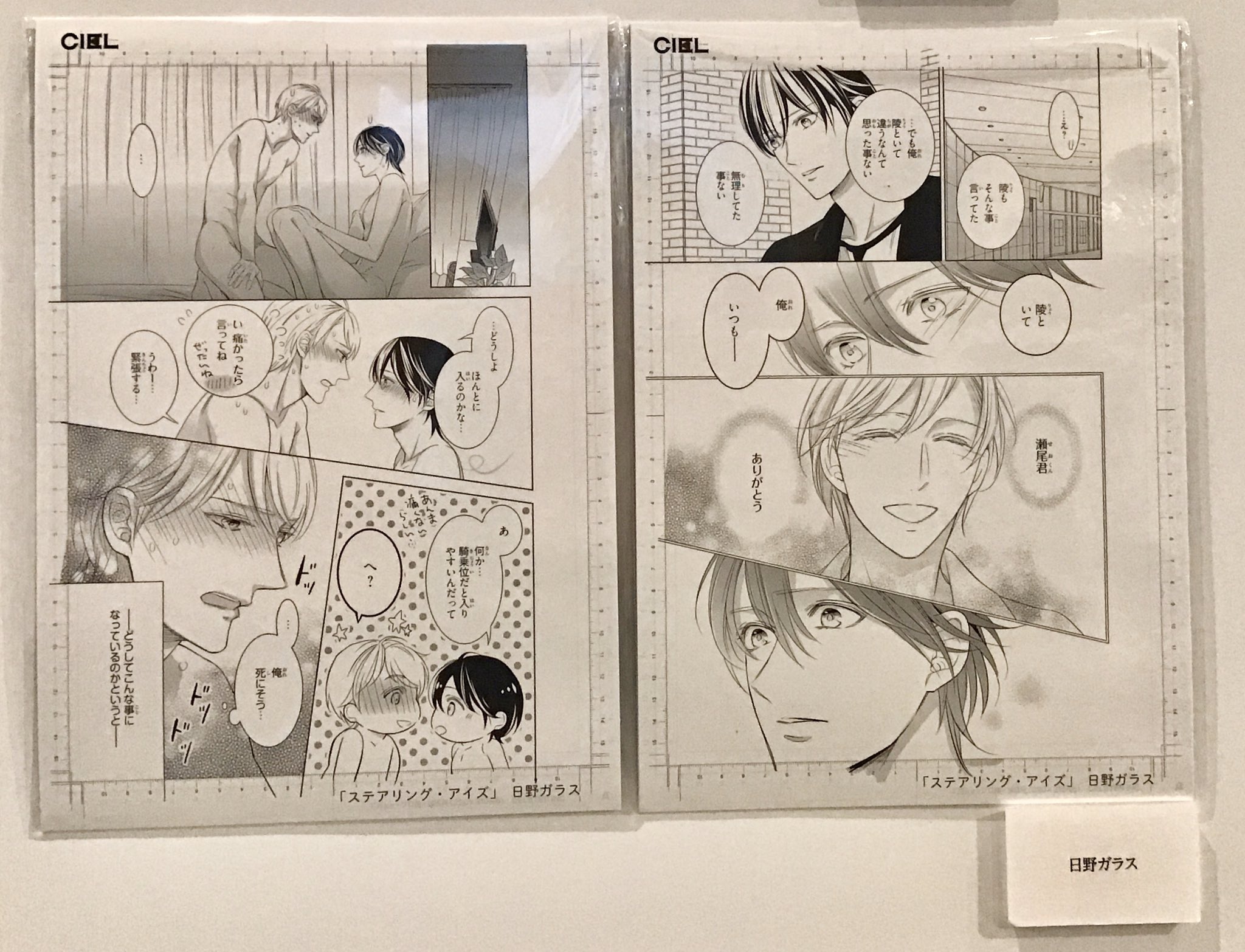 マンガ展 Torico エアciel25周年記念展 T Co Fjgm94no6o 展示のご紹介 日野ガラス先生の ステアリング アイズ です 正義のストーカー キラキラ王子系男子の ドラマチック ラブ また 電子版cielでは新作 嫌やと好きやの