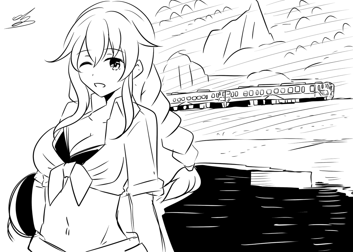 能代と遊びながら五能線見つつ海水浴もありだなーと思いました 