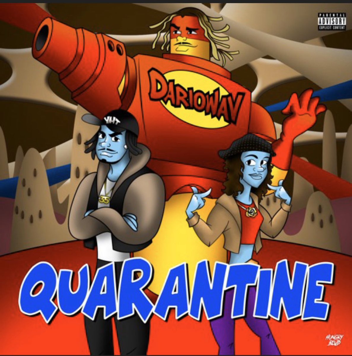 Quarantine Tape's cover art is based on the show Ozzy \u0026 Drix derived from  the Film “Osmosis Jones” which was about a White Blood Cell \u0026 Cold medicine  pill fighting a virus, image size:1187x1200