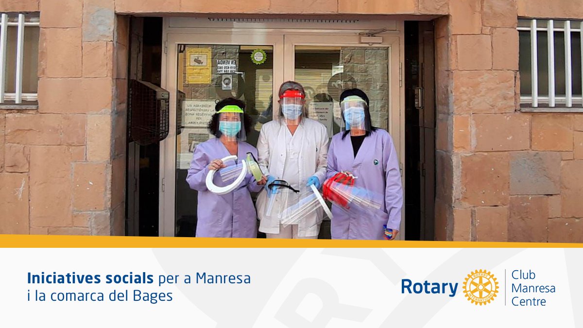 Més pantalles entregades de porexpan i material bàsic divers a entitats, organismes, hospitals i residències del Bages, en aquest cas a l'equip de <a href="/grupmutuam/">GrupMutuam</a> Manresa. 

Coneixes alguna mancança de material bàsic? Junts ho podem aturar! #rotarymanresacentre #emquedoacasa