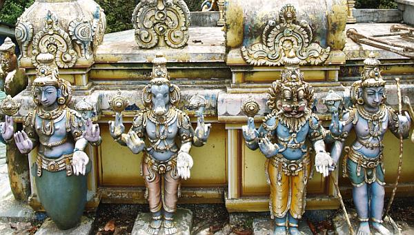 The top of Seeta Temple in Seetha Eliya. Various Avatar of Sri  #Vishnu Matsya Kurm Narasingh Parashuram.  #Ramayana