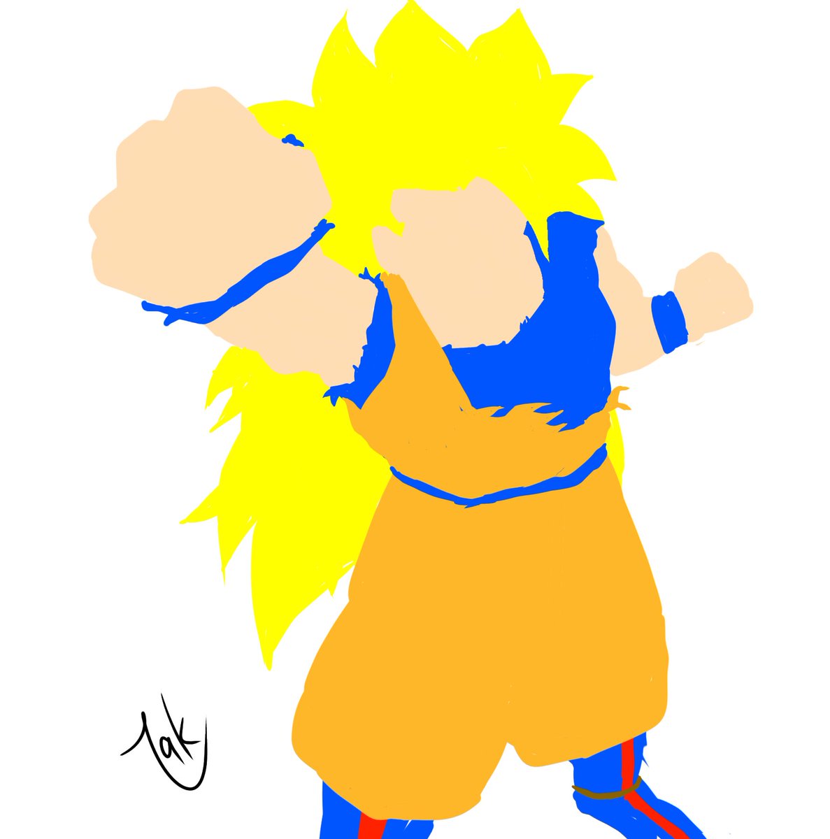 ドラゴンボール これがこうなって 龍拳描きましたー ハイライト付けるの上達した気がする ド たく餡 のイラスト