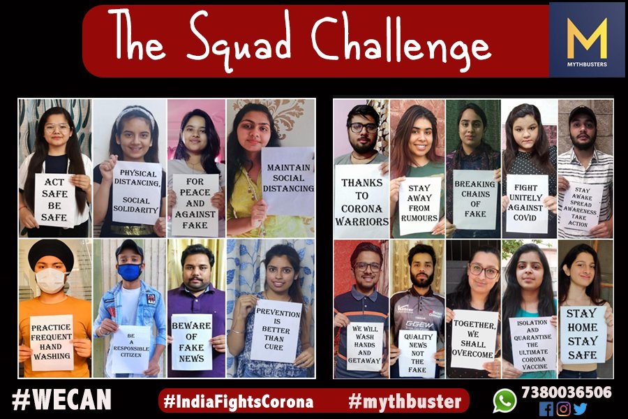 MythBreakersMB's tweet photo. It just started with a small idea to curb the #fake ,stand for #Truth and stop the Mayhem. Our journey to uproot the non credible has been truly challenging and rewarding. Here we are,Team #myth_busters standing for THE TRUTH and curbing THE FAKE. #IndiaFightsCoronavirus
#Covid19 https://t.co/SO3ftrvDb7