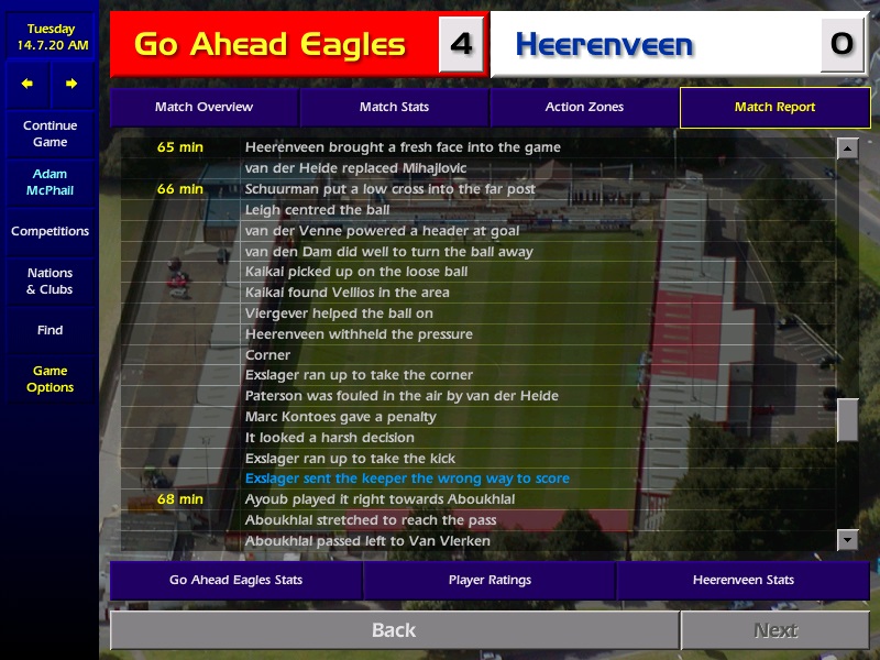 ...Exslager grabs his 4th goal for the penalty spot after Paterson is fouled at a corner. The Eagles spurn further chances to extend their lead but it doesn't matter as the final whistle blows and they go through to the final against Ajax   #CM0102