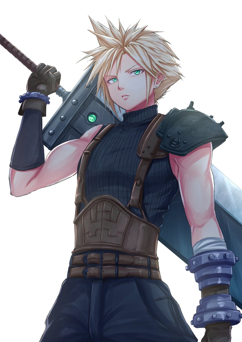 クラウド・ストライフ 「FF7リメイク発売記念にクラウドさん描きました#FF7R 」|天使てんぜる🌸🐣のイラスト