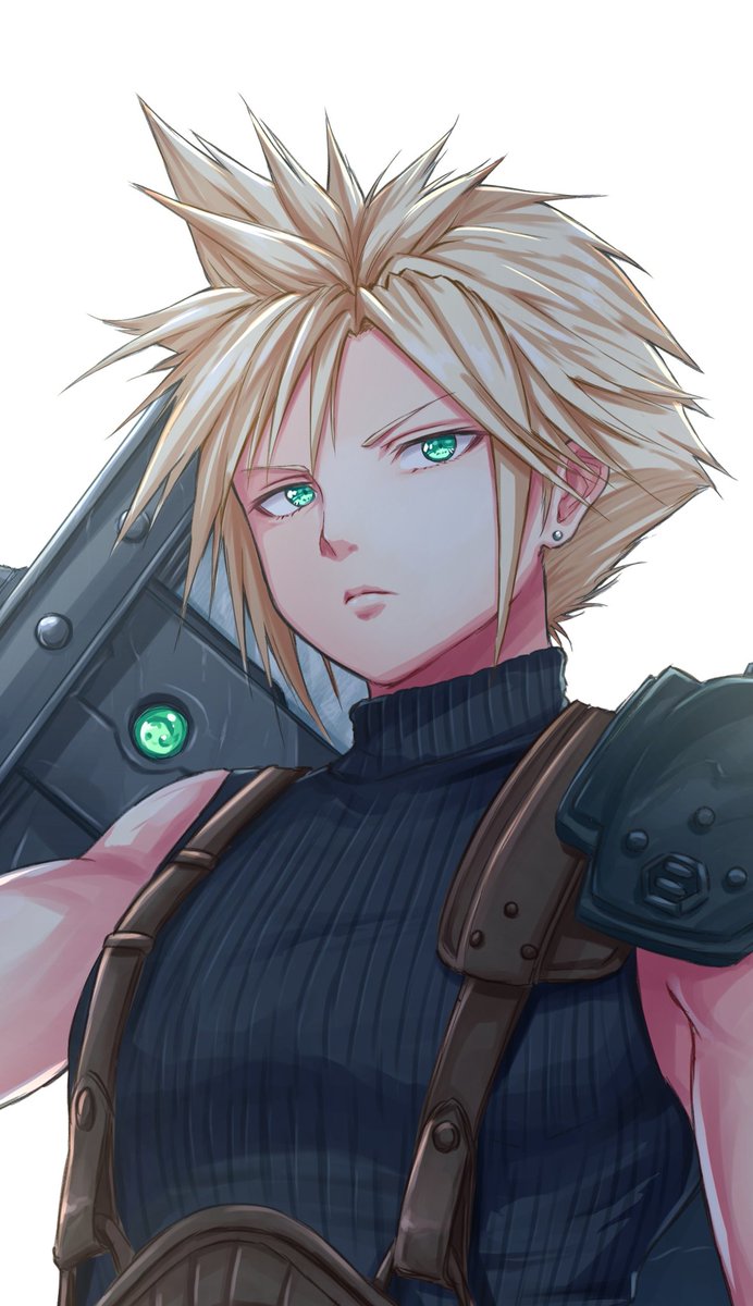 クラウド・ストライフ 「FF7リメイク発売記念にクラウドさん描きました#FF7R 」|天使てんぜる🌸🐣のイラスト