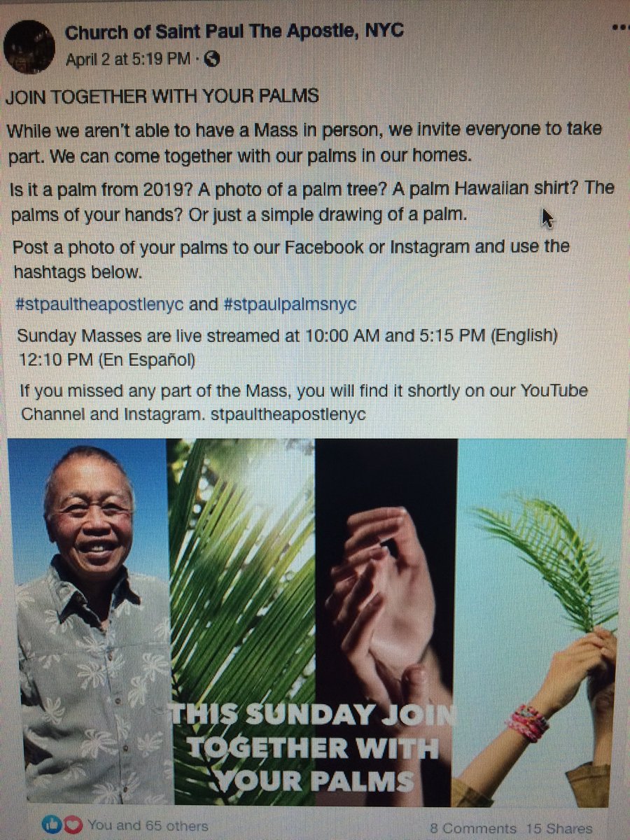 GinainNY's tweet photo. #palmsunday2020 https://t.co/fsCYy6pkv5
