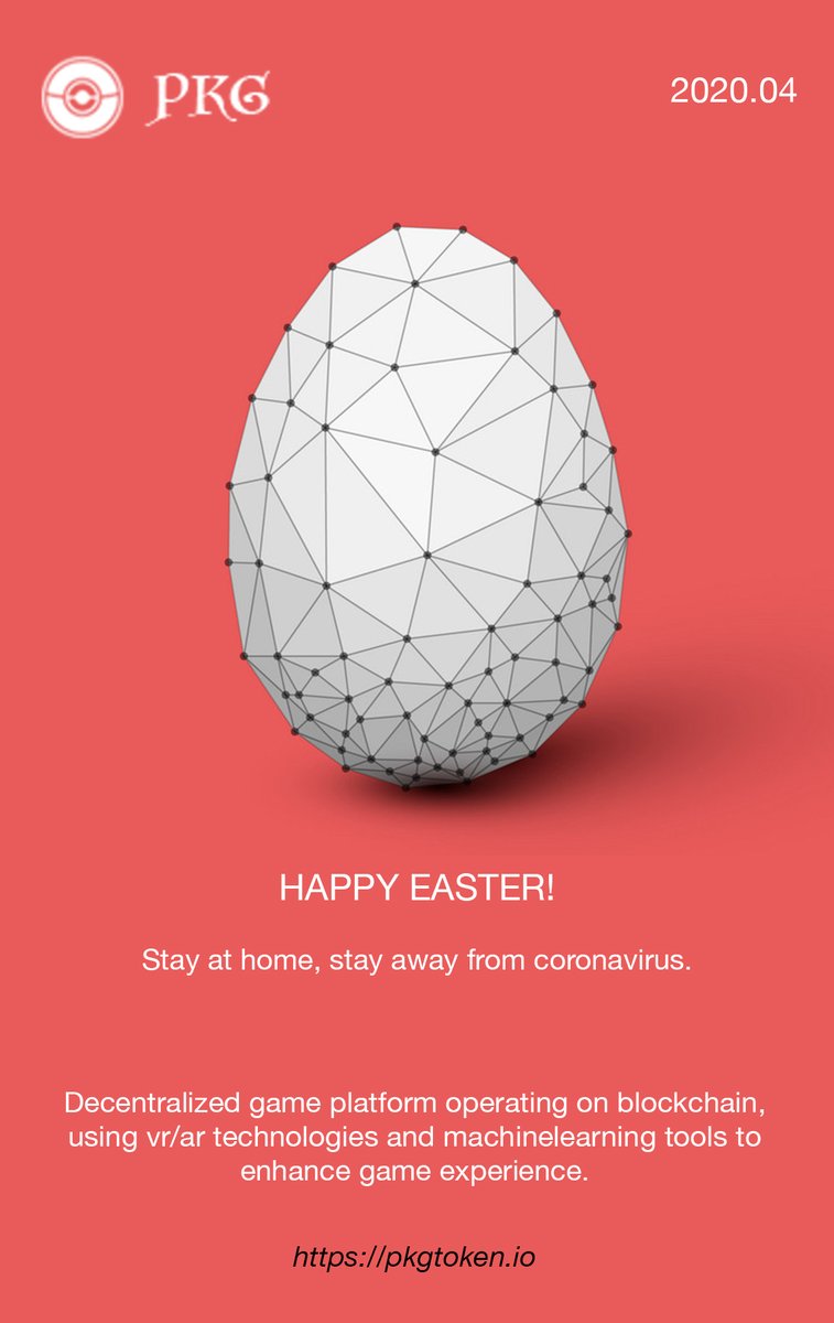 pkgtoken's tweet photo. PKG team wish our great PKG community happy easter and stay away from coronavirus! #HappyEaster  https://t.co/QeWUHSlJKK 🚀#pkgtoken #pkg #pkgx #bitcoin #btc #crypto #cryptocurrency #eth #ethereum #token #coin #ieo #trading #defi #hodl #EasterAtHome #EasterWeekend #coronavirus https://t.co/HMXKAcY7w3