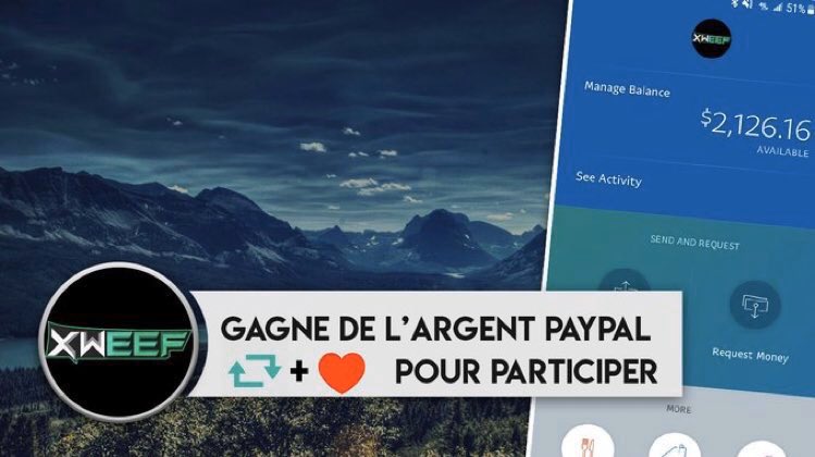 XweefConcours's tweet photo. 🍿#Concours #Paypal #GiveAway🍿

Gagne de l’argent PayPal 🔥 !

☞ Retweet ce post 

☞ Follow @XweefConcours 

👉🏼 Mentionne un(e) ami(e) pour lui partager le concours 🍀

Le tirage sera dans 24h ⏰ ! https://t.co/DAETuY6K6b
