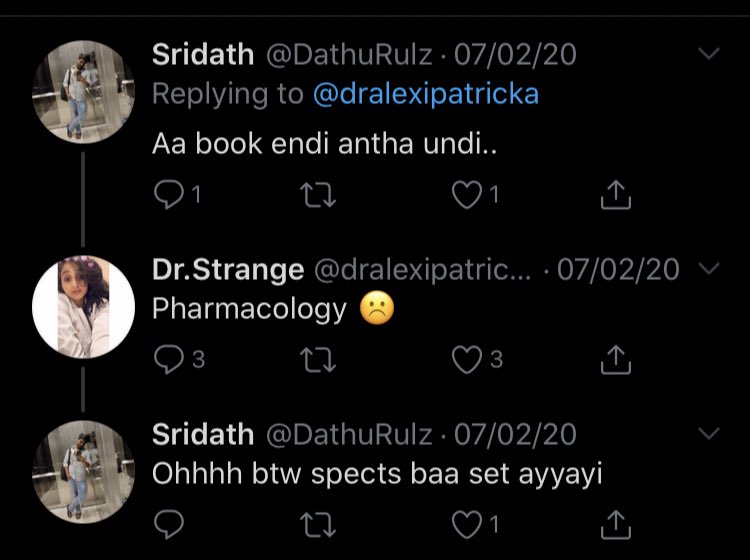 Intha laavu Pharamacology book PG lo UG lo renditlo undadhu unless she is doing some clinical pharamacology. Clinical Pharamacists fellas are also called doctors. NO THEY ARE NOT SAME AS MBBS DOCTORS. (5/N)