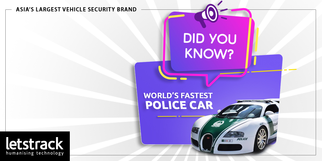 letstrackltd's tweet photo. Did You Know that Dubai has the world's fastest police car -- and it can go 253 mph. It's a Buggati Veyron.
#safety #security #thinksecurity #thinkletstrack #cars #safetyfirst #didyouknow https://t.co/eT2eLLpS0R