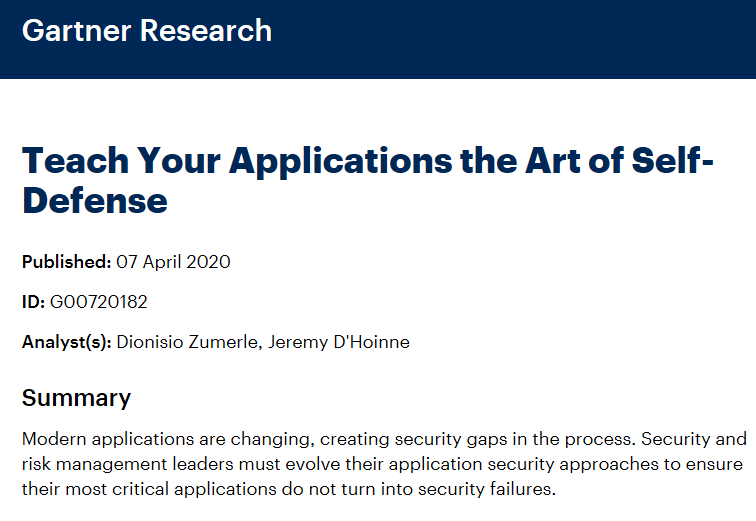 Just published: 
Teach Your Applications the Art of Self-Defense
with @jeremydhoinne 

linkedin.com/posts/dionisio…

gartner.com/document/39831…