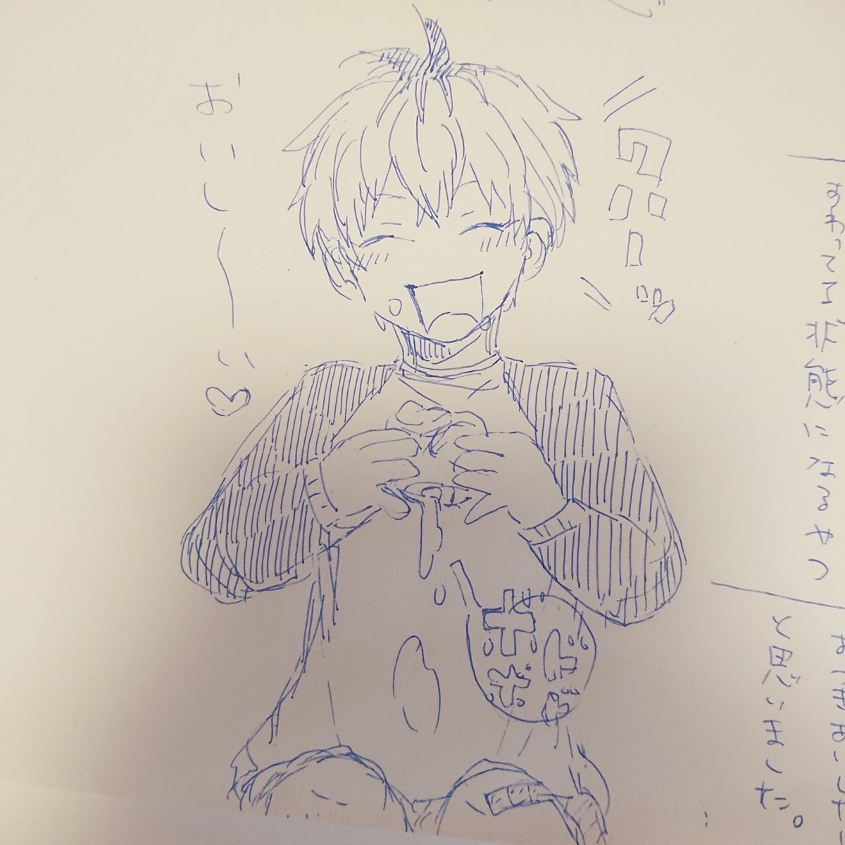 実はコミカライズのことまだ全然飲み込めてないし、ようやくちったいササを飲み込めてきた感じだし、一番みたいちったいササはシュークリーム食べるのヘタクソなやつなのでお昼ごはん食べながら描いた 