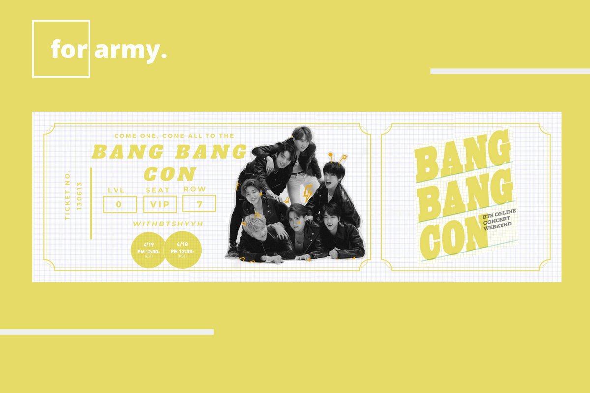 ren on twitter thread of bangbangcon fan made tickets amp banners made by army bts concert at home https t co 9omttjauag twitter