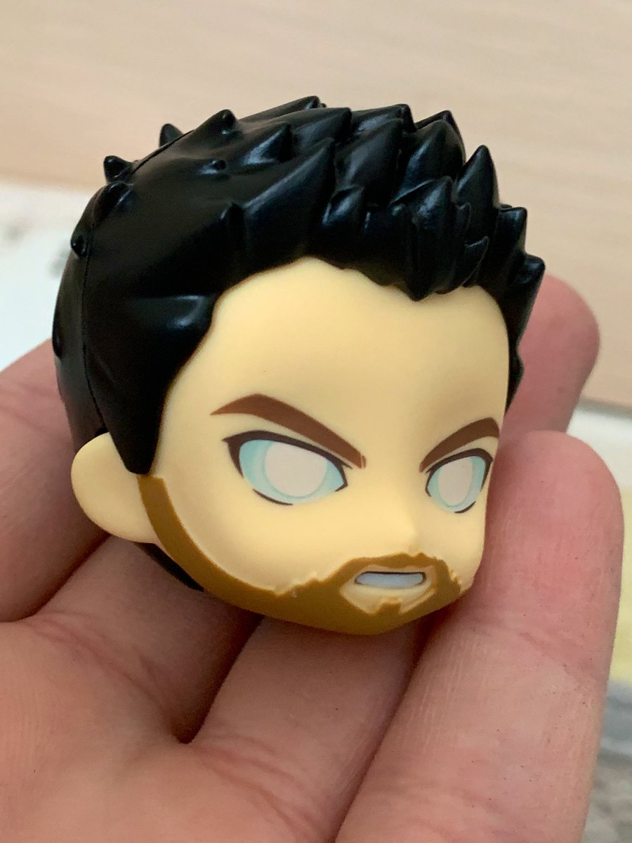 かぜまる A Twitter 座頭市のミニフィギュア用に ねんどろいどマイティソーの頭パーツ だけ格安でゲット出来たからmr カラーの黒サフとつや消しクリアーで髪を塗ってみた 造形と黒の発色がすごくいい感じ 表情やヒゲ モミアゲはカスタム用の頭 パーツを別に買って自作