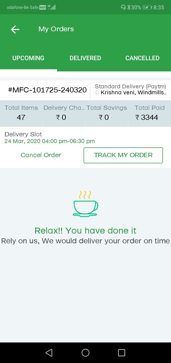 KrishnaveniR's tweet photo. @NamdharisFresh  I have an undelivered pending pre paid order since March 24th . Customer care isn't responding .How can I get my supplies? https://t.co/3XrRajPj0C
