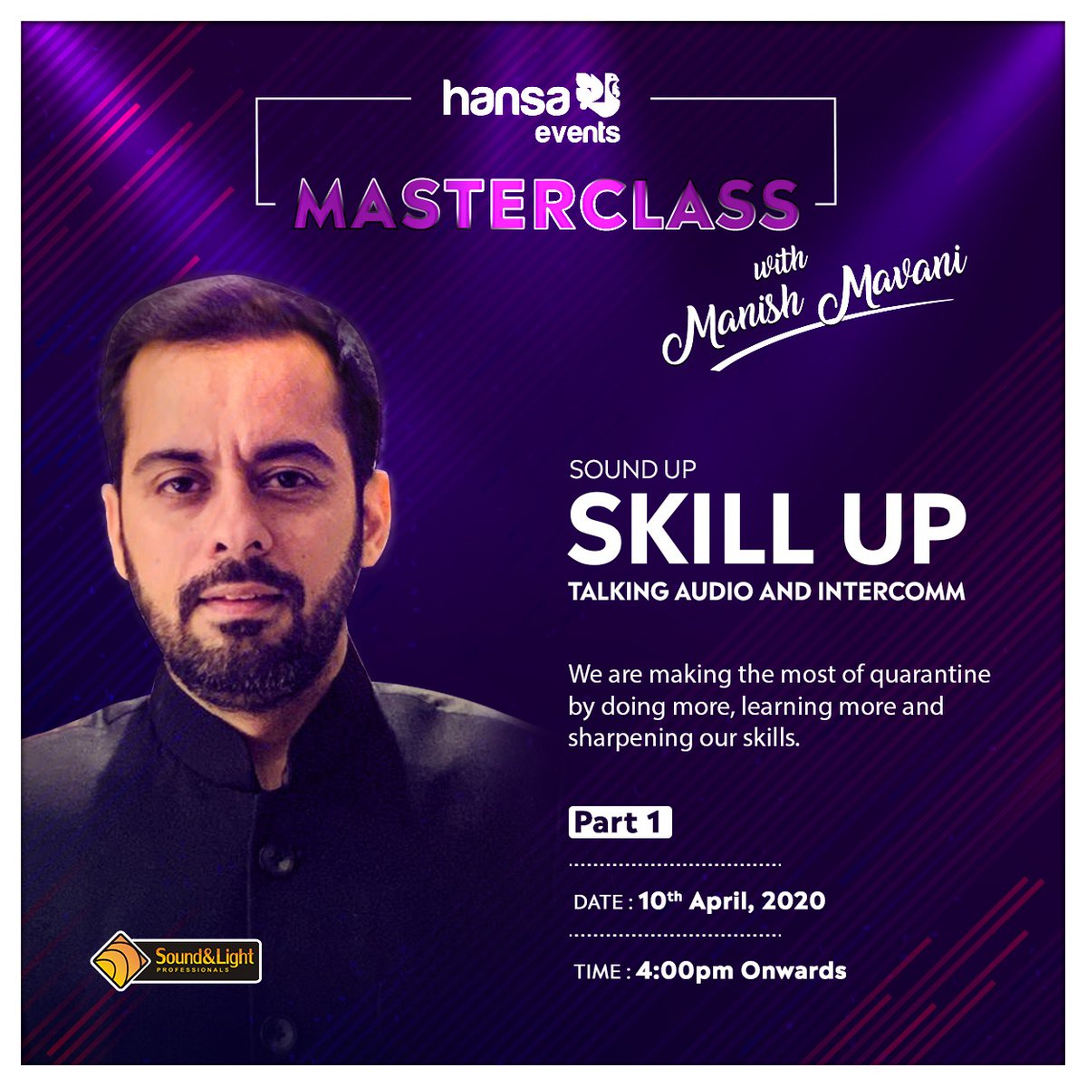 HansaEvents's tweet photo. Come Skill Up with us as we talk all things audio with @SNLPro_Manish from @snl_pro
DM us for details.
#HansaEvents #MasterClass #LearnUnlearn #SoundUpSkillUp https://t.co/7zPuCUOwLa