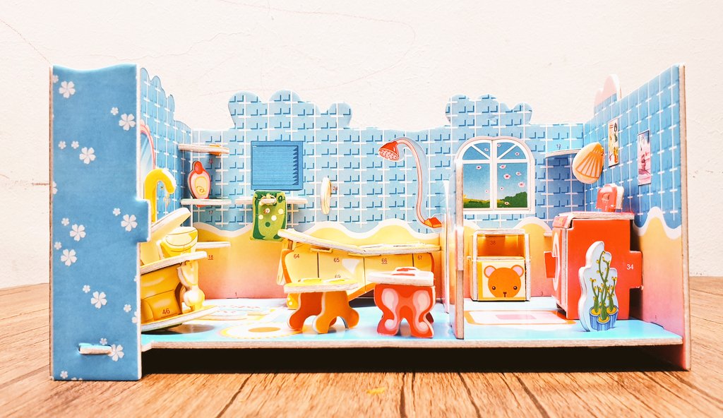 3D Puzzle, Hasil kreasi bersama anak-anak, sejak #COVIDー19 quality time tidak hanya dengan gadget.. #dirumahaja tapi tetep kreatif.. 😎