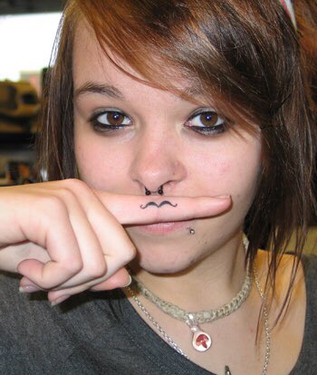LithWolfe's tweet photo. How are the girls that got a mustache tattooed on their finger in 2012 doing now? https://t.co/0zU3VlsAiu
