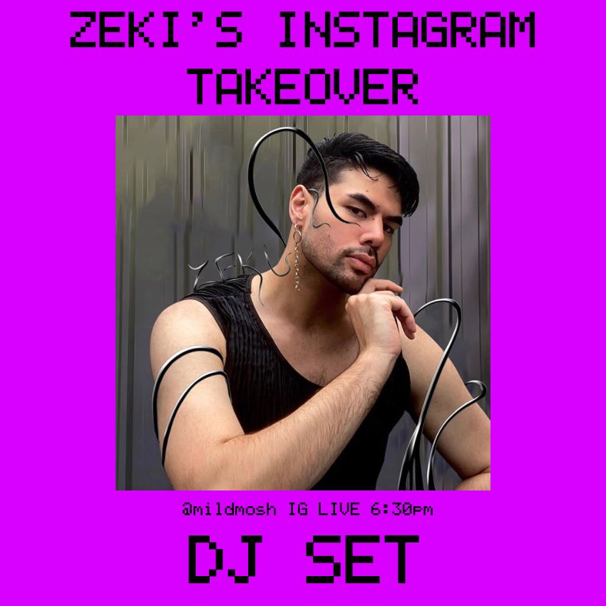 At 6:30 Zeki takes over our Instagram live for the first time for a DJ set, get down on Good Friday with us!
