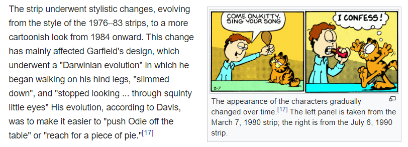 doing deep research and i think i've hit upon the explanation for garfield's feet. i'm about to lay it out in a way this extremely thin wikipedia paragraph couldn't