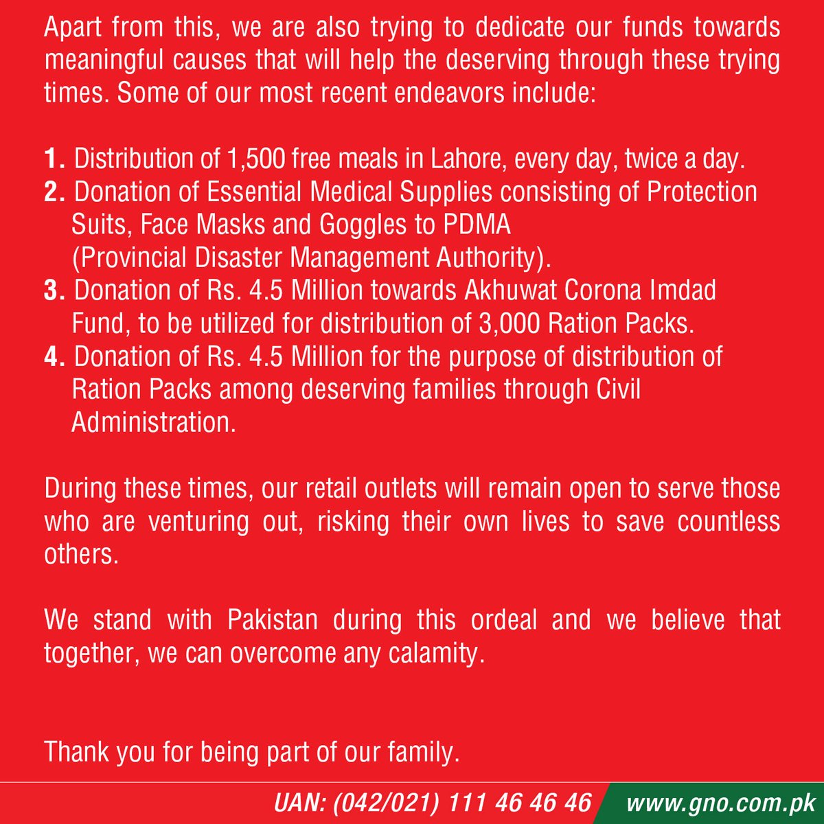 gopakistanltd's tweet photo. Here is how GO Pakistan is playing its part in helping those in need survive these tough times as we all work towards the bigger goal of flattening the curve.
#COVID19 #CSR #Coronavirus #Lockdown #GOPakistan #GOFastestGrowing #Donate https://t.co/LjT1kwdi8B