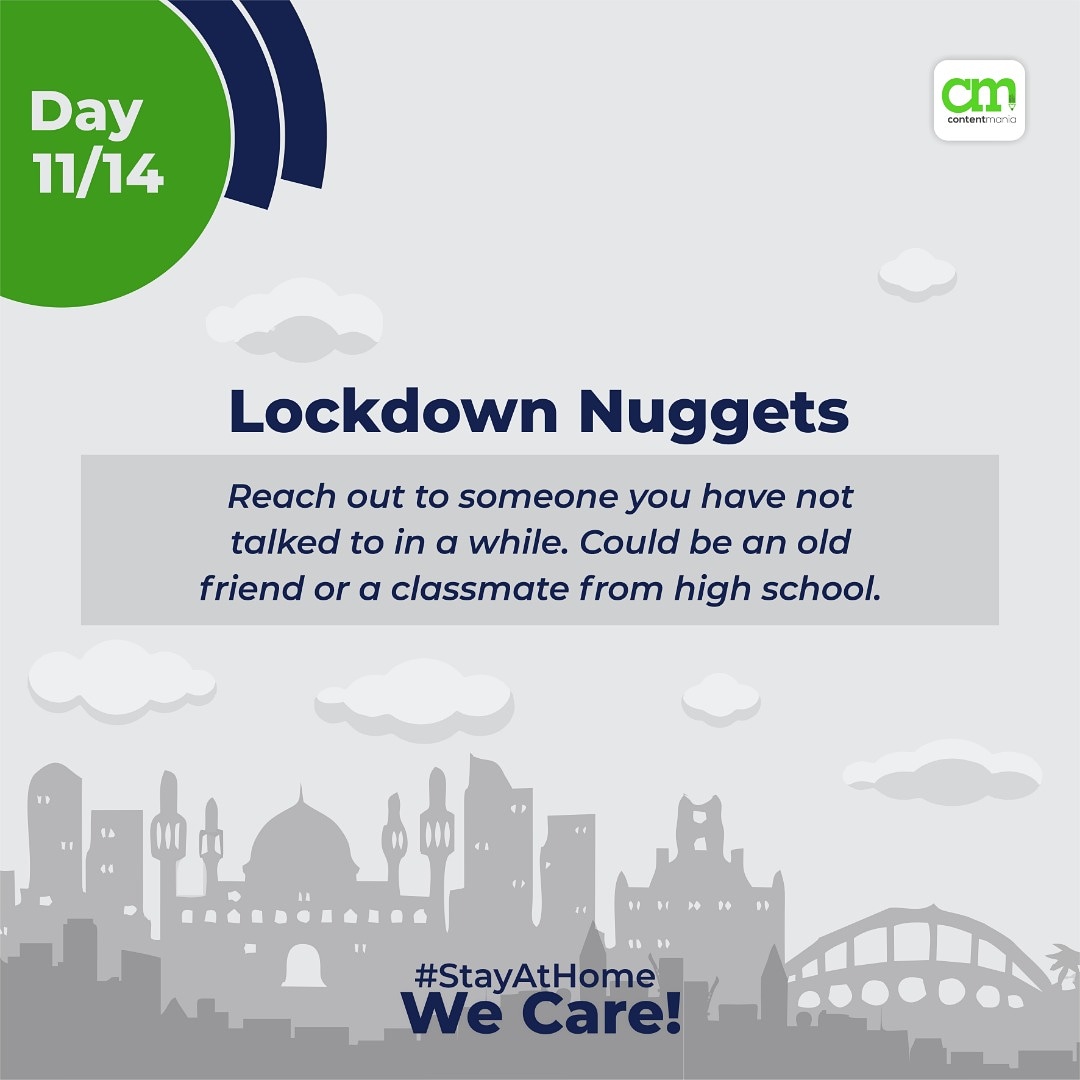 _ContentMania's tweet photo. Stop complaining that you do not have what to do this isolation period!
This is the best time to catchup with old contacts.
Get busy today!
#IsolationLife #CMContent #lockdown https://t.co/DU3W3sOCQV