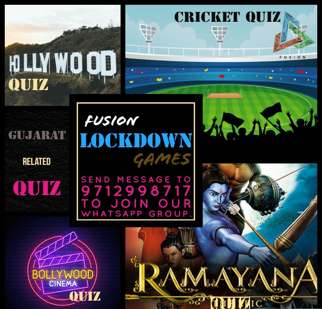 Different day, different quiz...

Let us help you to escape from this corona pandemic. Fusion Lockdown Games competition everyday.

@DeepikaChikhal
#HollywoodQuiz #fusionkutch #fusiongroup #FusionLockdownGames #hollywood #webseries #bollywood #movies #generalquiz #bollywoodquiz