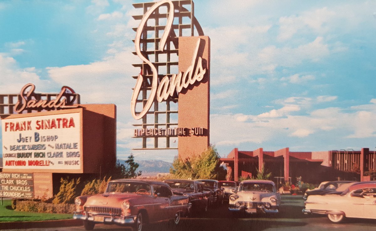 vegaschipsuk's tweet photo. Vintage Vegas: Sands 1959. The Sands operated between 1952-1996. Frank Sinatra was a regular performer. Click to see some vintage chips. 

#Sands #RatPack #FrankSinatra #LasVegas #TheStrip #VintageVegas #OldSchoolVegas #VegasMemories #CasinoChip #RareChip #Vegas https://t.co/jSFYSNtNne