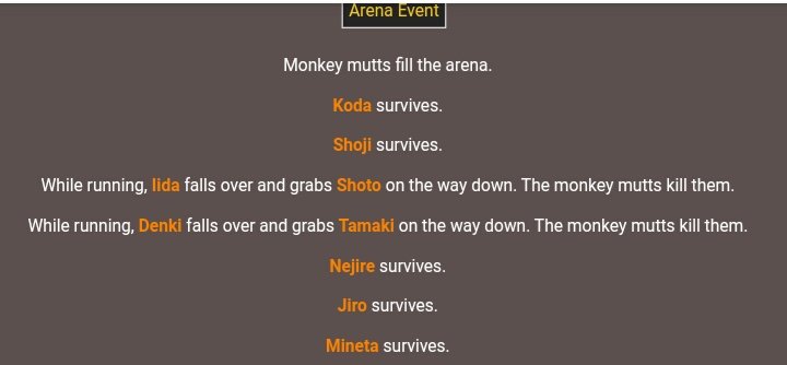 ARENA EVENT:fuck you mineta i was really hoping you would've died first