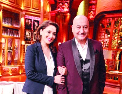 Madhuri is a delightful person, a brilliant actor and effortless in her work. She is simple yet sharp as an actor. She is a very good co-actor."  -  #AnupamKher