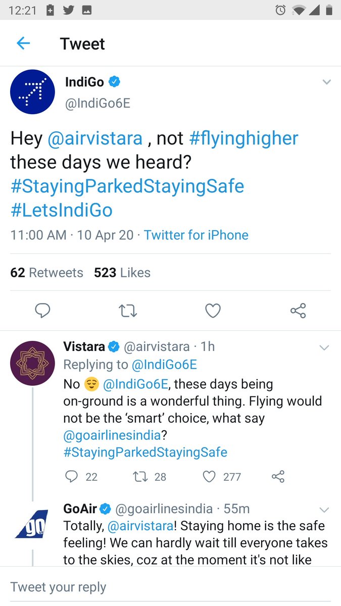 lalitinvestor's tweet photo. Meanwhile @jetairways is waiting for someone to tag them. They were way early in staying on ground as they foresaw this! 😎 https://t.co/YfyywiG5V6