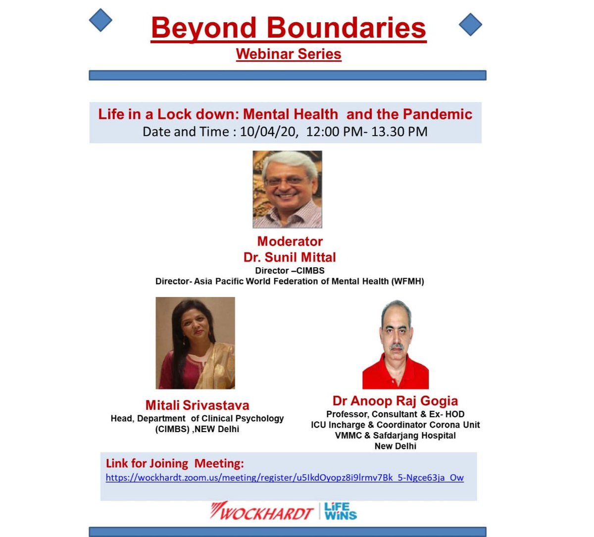 CIMBSDelhi's tweet photo. Our senior psychiatrist, Dr. Sunil Mittal and senior psychologist, Mitali Srivastava are talking about life in a lockdown: Mental Health and the Pandemic. 

https://t.co/6rhJ9FnDiB

#COVID2019india #Mentalhealth  #CoronavirusOutbreak #CoronaWarriors https://t.co/o8QtYUgetu