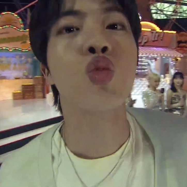 seokjin sending kissing to the camera, a very short but wholesome compilation