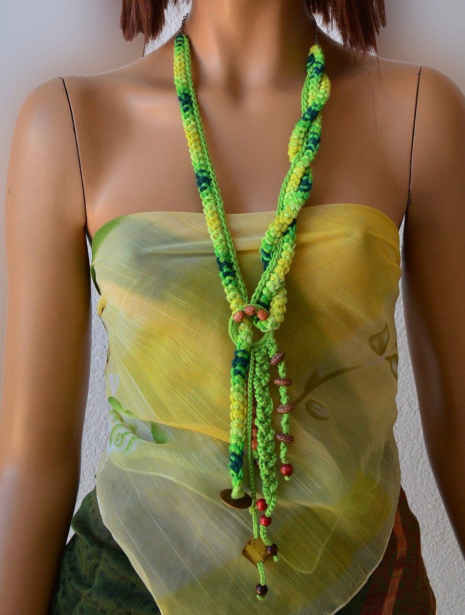 Gavriila Etsy On Twitter Clearance Sale Y Necklace Knitted Jewelry Knit Necklace Crochet Laryat Long Necklace Tshirt Yarn Necklace Green Necklace Crochet Earrings Https T Co Gnq87dqyta Etsy Necklace Knitted Gavriila Crochet Knitnecklace