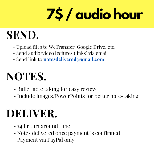 DeliveredNotes's tweet image. Our professional note takers deliver detailed summaries as bullet point notes, organized in a style that lets you review them quickly.