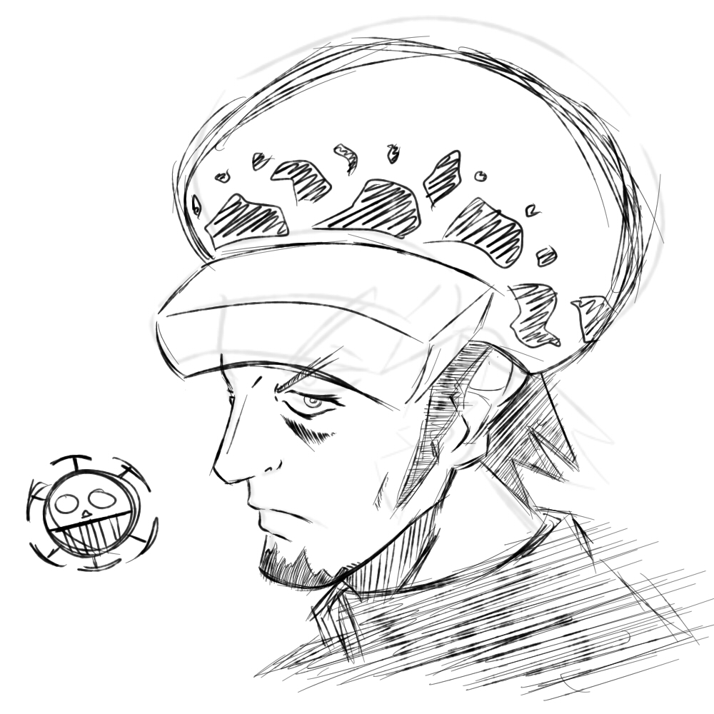 trafalgar law practice sketch  #onepiece  #sketch