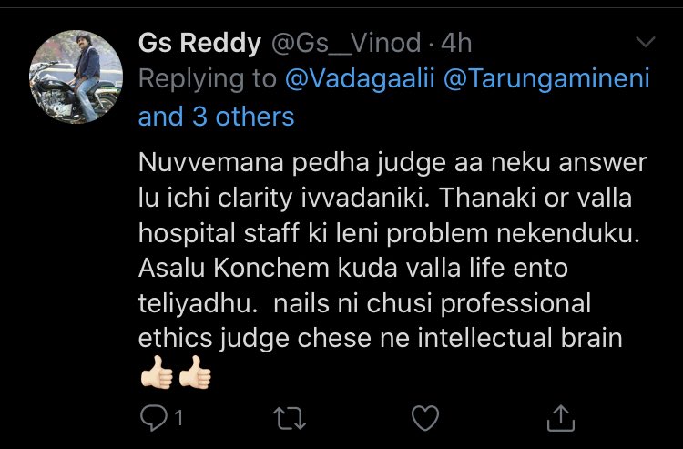 Next item mana vantalanna..  @Gs__Vinod Endanna idi emo annav ninna intellectualu brainuu annav appude chepa manakenduk anna vantalondukundam pada ani.. Enti enti sir adi akkadi ravalna MD ki..