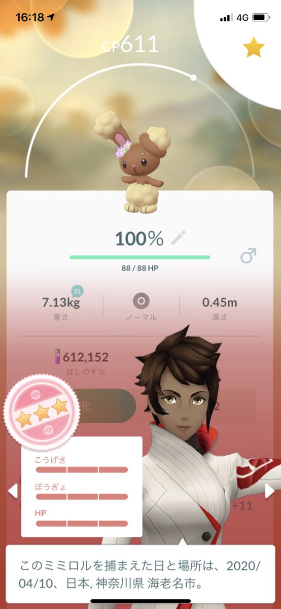 Red うーむ 進化できない花飾りミミロルの100 個体 まぁ コレクションとしては良いかw