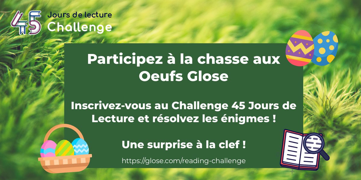 #45J2Lecture | Participez à notre chasse aux oeufs ! 🍫🥚🐣Pour trouver les oeufs résolvez nos énigmes ! 🔎
Les premiers à relever ce #défi spécial #pâques et gagneront une #surprise !
 #chasseauxoeufs #chasseautrésor #lectureconfinement #lectureconfinée