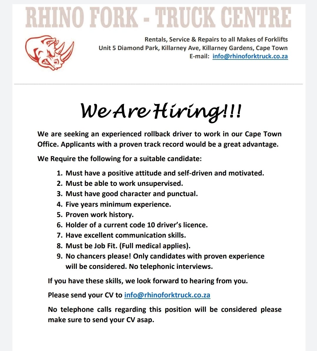 43+ Jobs For Forklift Driver Cape Town Background Forklift Reviews