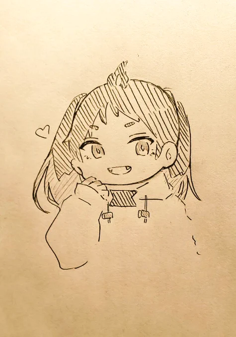 久しぶりにシャーペン握りました  #トモシ画 