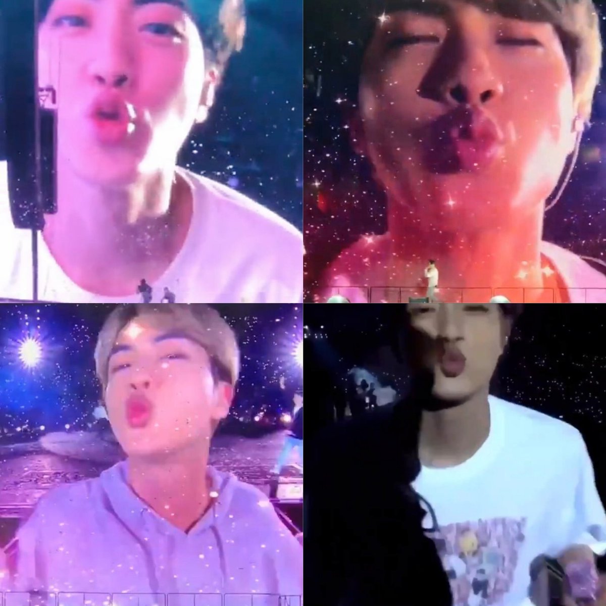 here's a compilation of seokjin kissing the camera during concerts SEOKJIN I LOVE YOU
