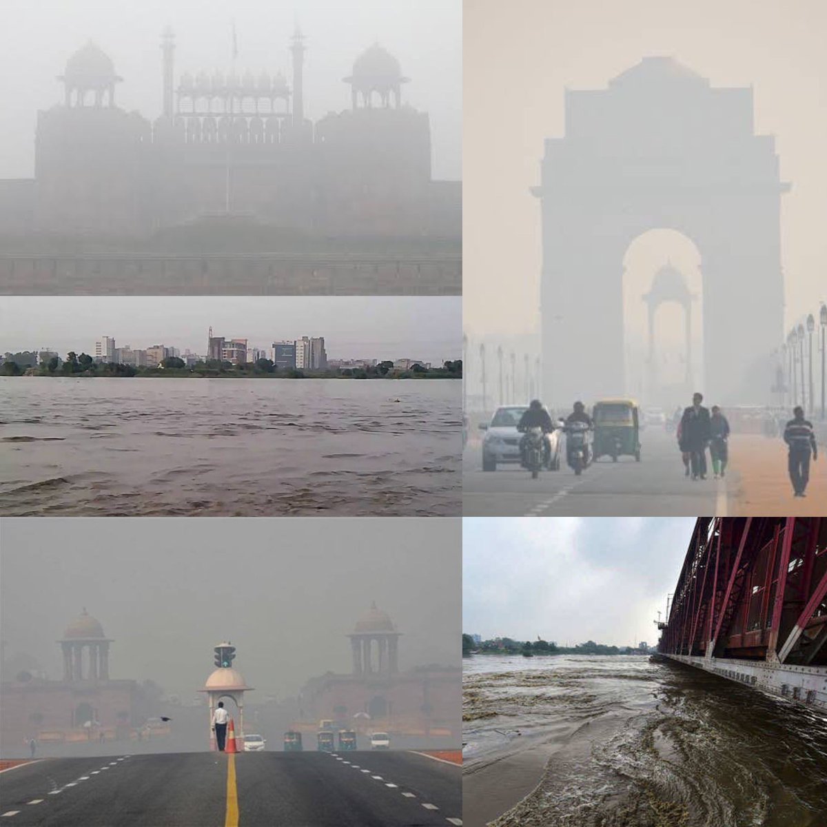 vkc108's tweet image. Delhi then and now...... #prepost #indialockdown #stayhomestaysafe #healtheworld