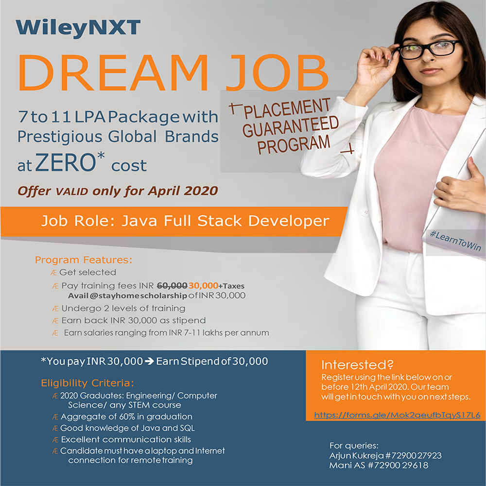 VECWarangal's tweet photo. Morgan Stanley is hiring for #SoftwareDeveloper roles at Major MNCs like Morgan Stanley, Course5i, Crayon Data, Fractal, DanskeIT etc. Interested 2020 & 2019 Pass-out candidates pls register on or before 12thApril for #WileyNXT Entrance Test. Register link https://t.co/M8Np4yma3d https://t.co/qGwQtZ1gHn