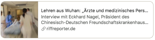 You can't just replace dead docs from Angola - Zambia. A German co-director of a Wuhan hospital said, only 6h shifts lowered the doc and nurse mortality  https://riffreporter.de/corona-virus/corona-wuhan-exit-maskenpflicht-krankenhaus-interview-nagel/6h shifts =more PPE and staff. So the Covid dance is a global dance around global availability of PPE