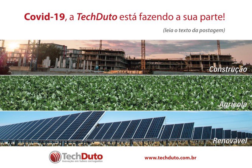 obrunofrossard's tweet photo. A #techduto está comprometida em evitar a propagação do #covid19: fornecendo para obras de novos hospitais, laboratório farmacêuticos, empreendimentos agrícolas, além da participação em iniciativas inovadoras como a de novos respiradores artificiais
#corona #segurança #saude https://t.co/Oylt3gS46p